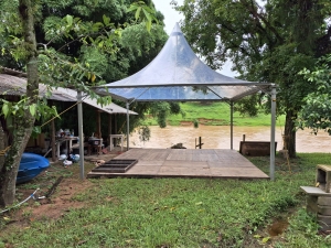 TENDA CHAPÉU DE BRUXA 5X5MTS TRANSPARENTE 